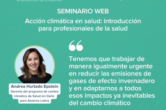 Andrea Hurtado Epstein en el evento de CARE