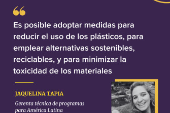 Jaquelina Tapia habla sobre plásticos y salud