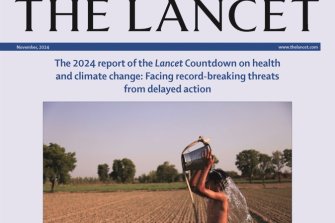Tapa del Informe 2024 del Lancet Countdown