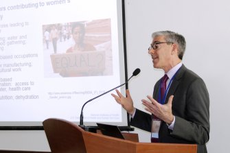 John Balbus speaks in India