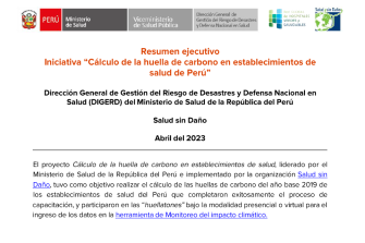 Proyecto de cálculo de la huella de carbono en establecimientos de salud del Perú
