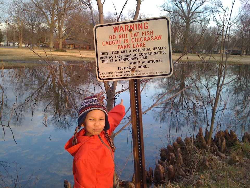 Dioxin Sign in Chickasaw Park, West Louisville, Ky.