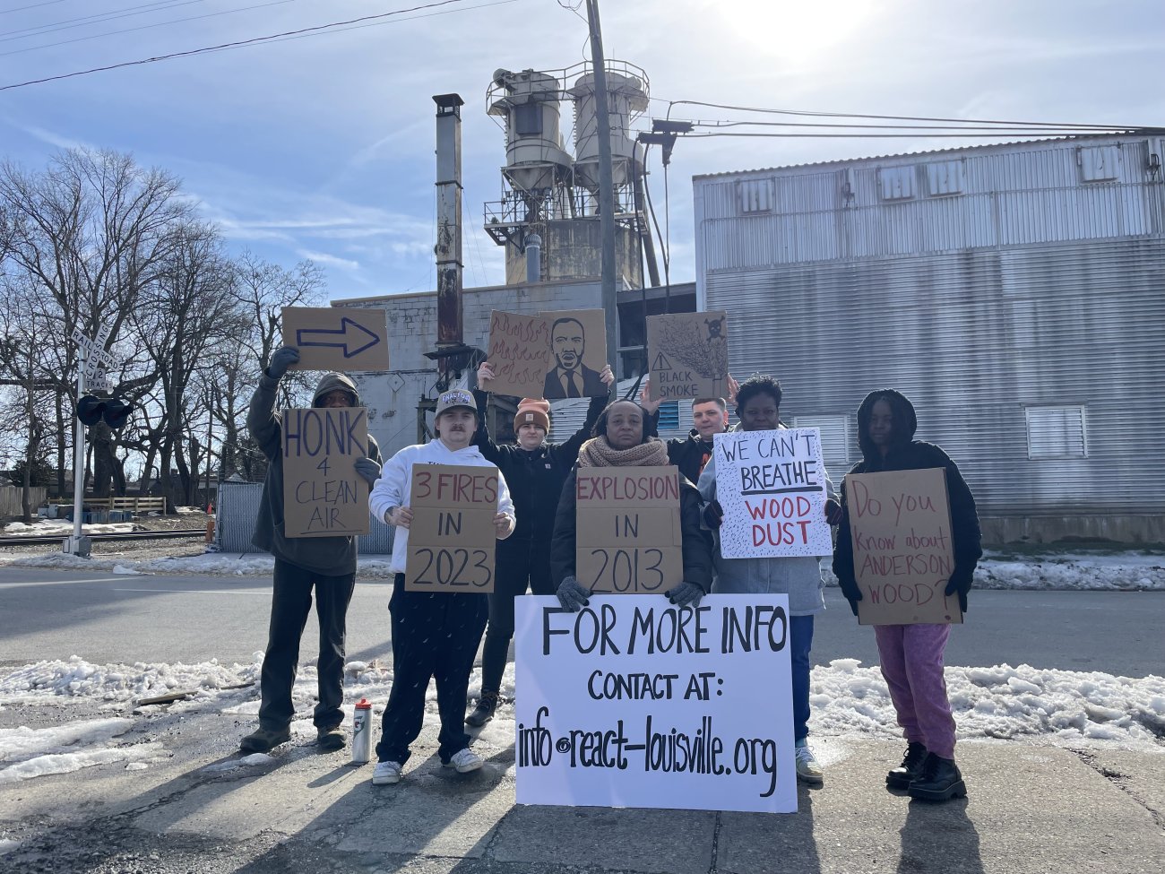 MLK demonstration at Anderson Wood