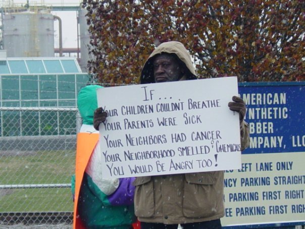 Roosevelt Roberts at ASRC Protest